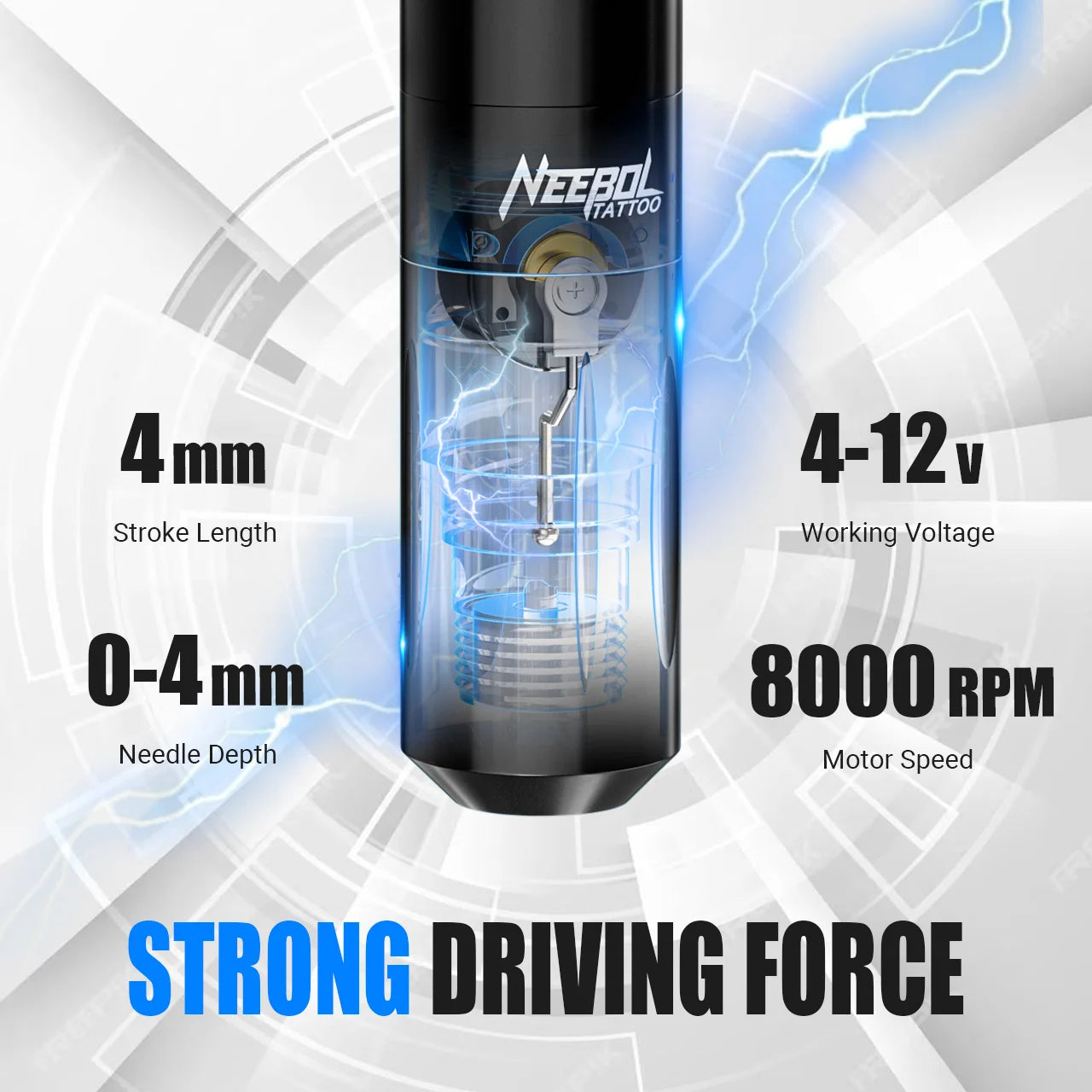 Neebol Unibody Wireless Tattoo Pen Kit With Needles