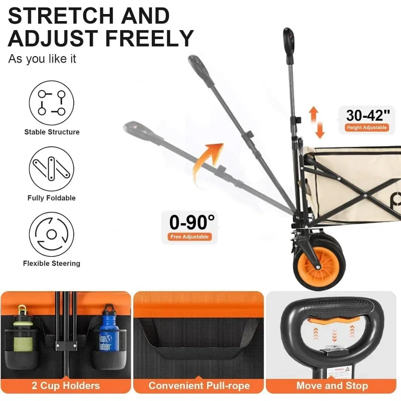 Hign-concerned All Terrain Folding Collapsible Garden Wagon