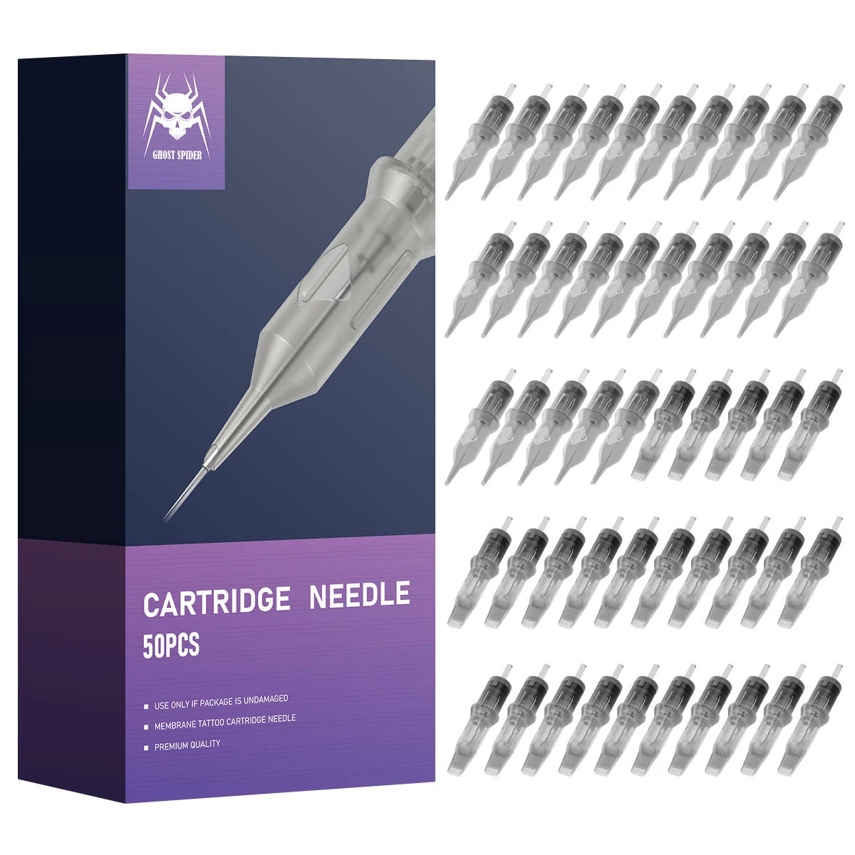 Sterilized Mixed Tattoo Needle Cartridges 50 Pcs Disposable