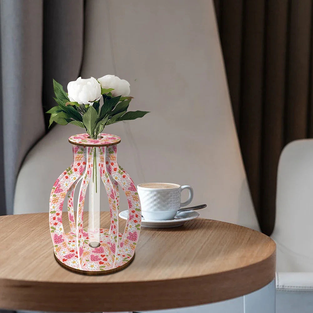 Alloet Wooden Diamond Mosaic Vase Kit For Beginners