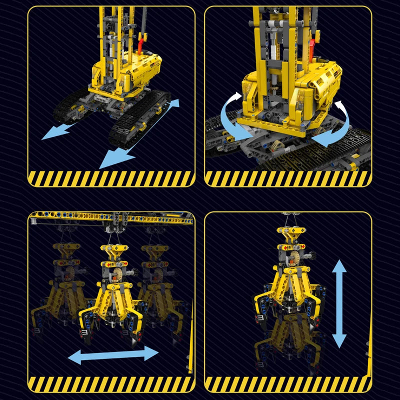 Mould King 17059 Remote Control Crawler Crane Block