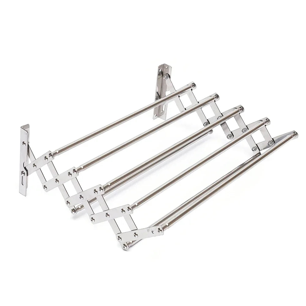 Retractable Clothes Hanger Rack Adjustable Wall Mounted