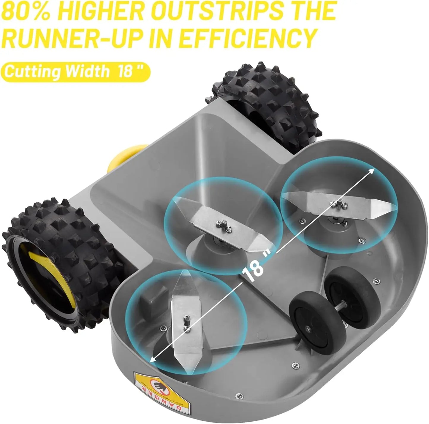 XMSJ Remote Lawn Mower Battery Powered All Wheel Drive