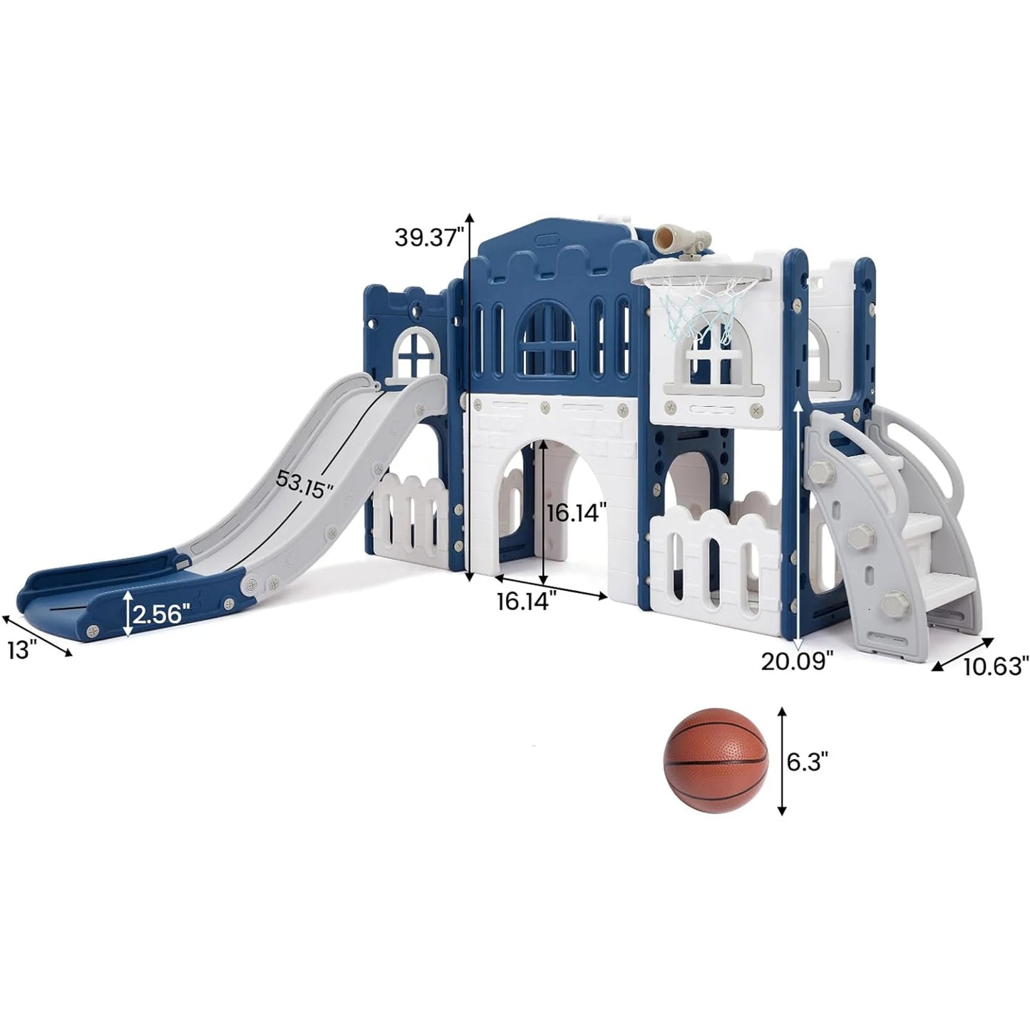 8 In 1 Toddler Slide Indoor Playground With Climber