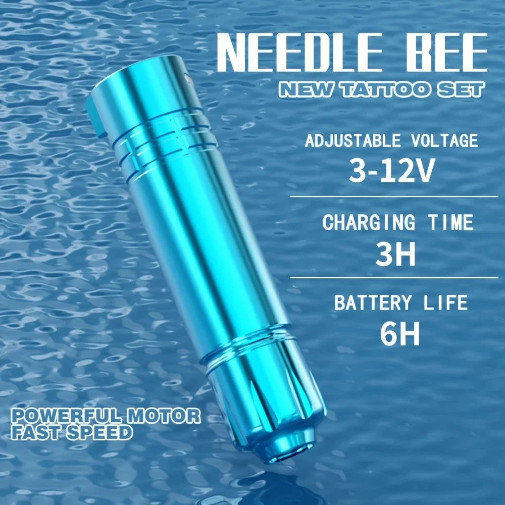 Gold Plume Tattoo Gun Kit Classy Complete Kit With 1500mAh