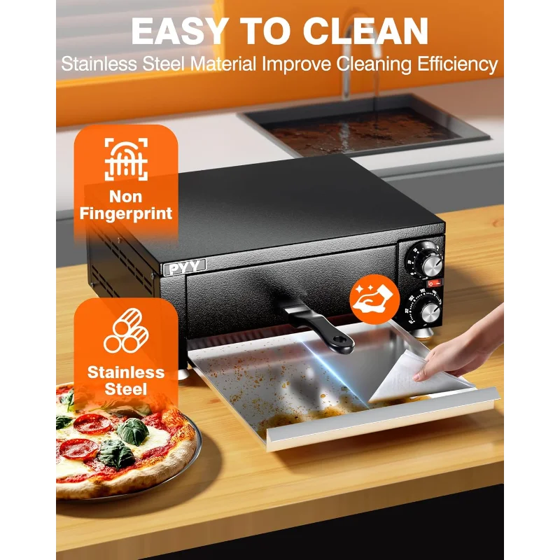 XMSJ PYY Electric Pizza Oven Stainless Steel Countertop
