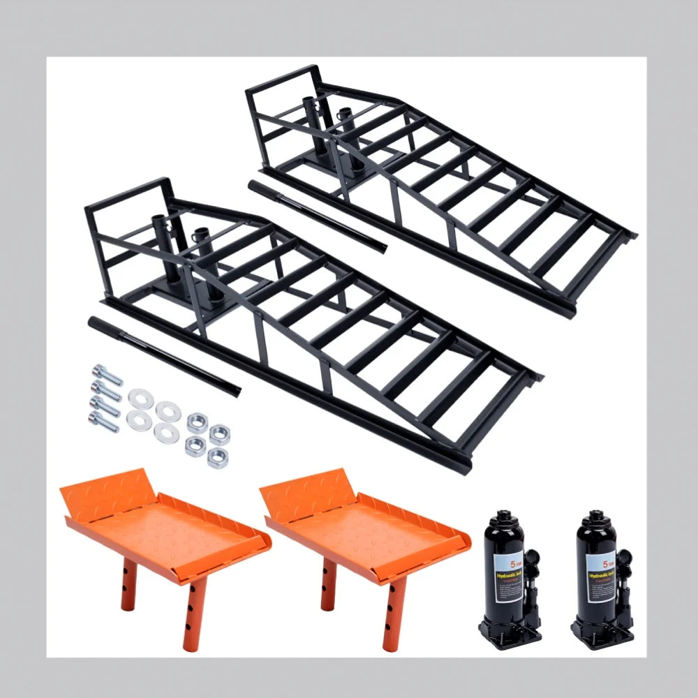 Heavy Duty Hydraulic Car Ramps 11000lbs Floor Jack Lift