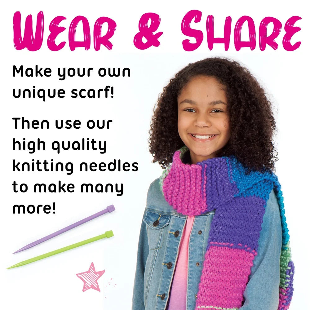 XMSJ Knitting Kit For Kids 9 12 Unisex Scarf Craft