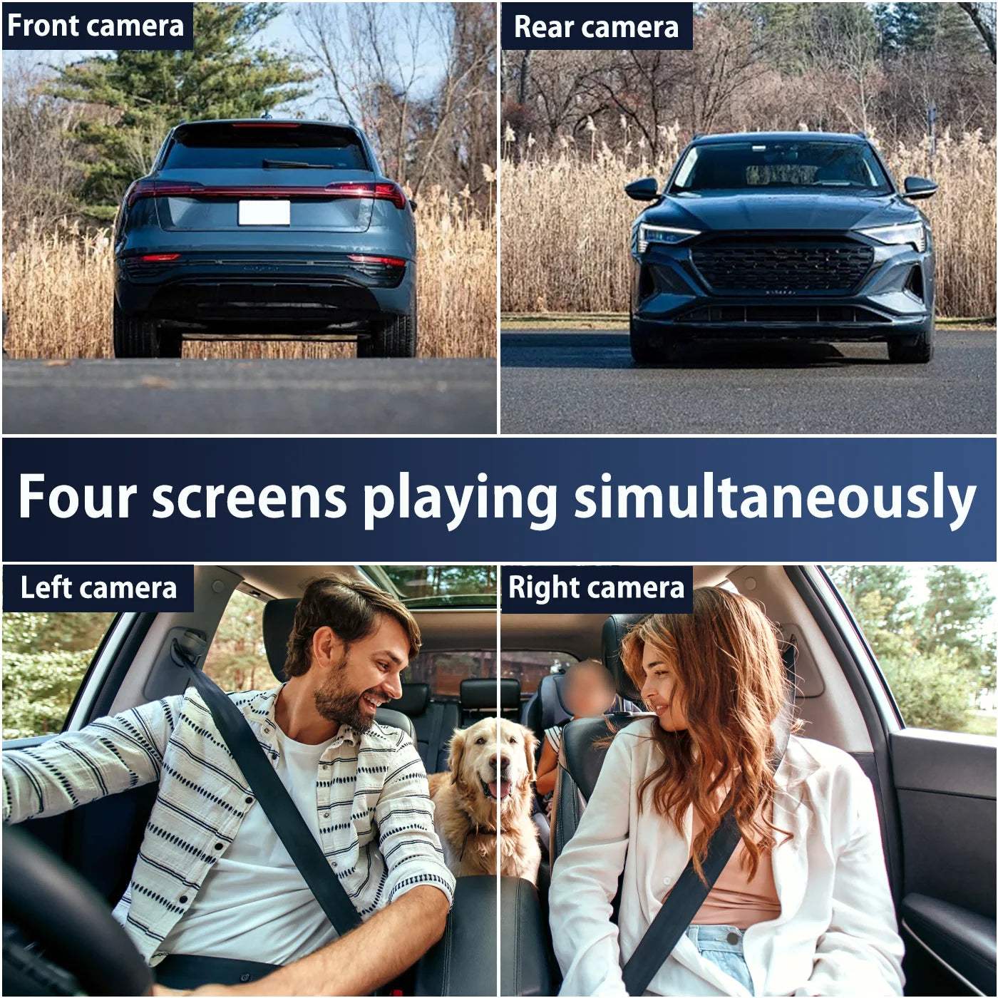 Hoemyer 1080P 4 Channel Car DVR With Night Vision Display