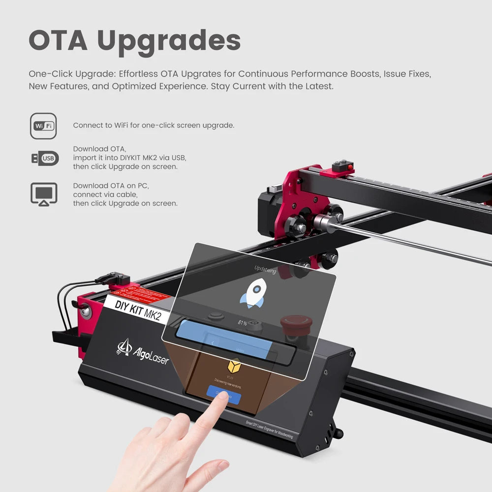 AlgoLaser MK2 10W DIY Laser Engraver With Air Assist Cutting