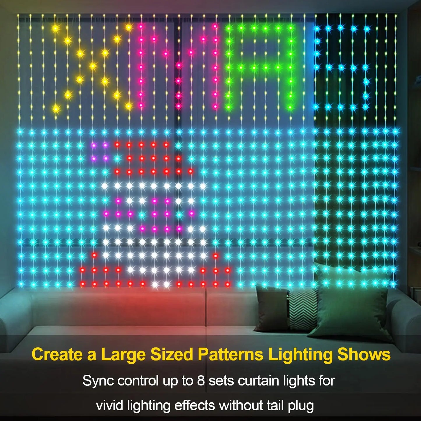MIMIRGB Smart RGB LED Curtain Lights with App Control USB