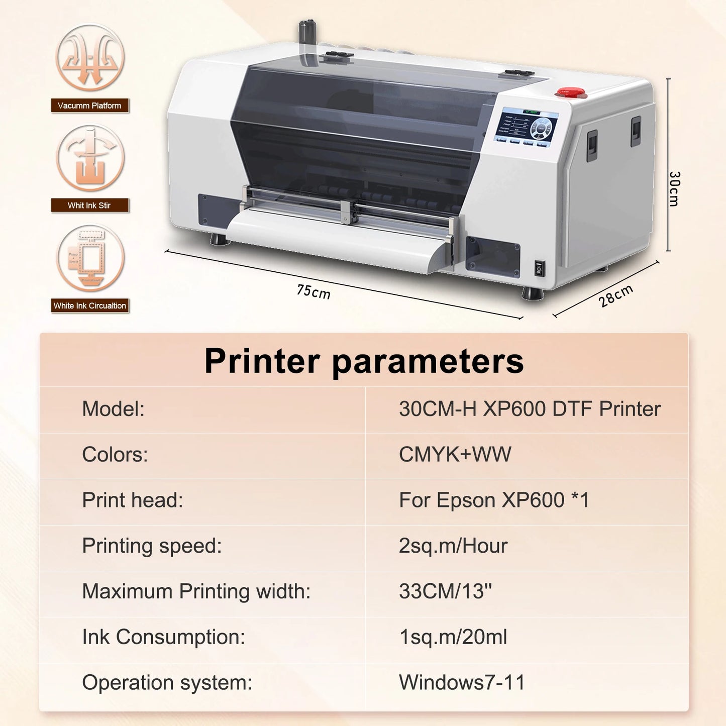 GMZXE DTF Textile Printer Direct To Film For T Shirt