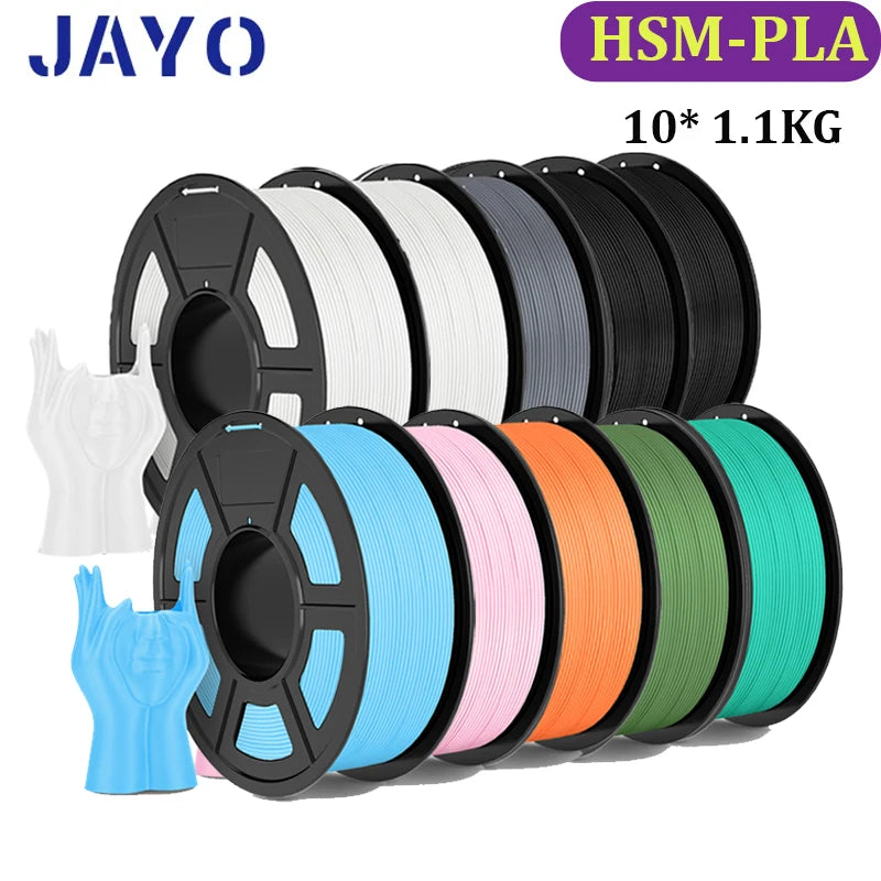 JAYO PLA Plus Filament 10 Rolls High Speed Matte 3D