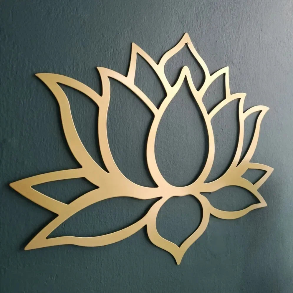 CIFBUY Lotus Metal Wall Art Exquisite Lotus Flower Decor