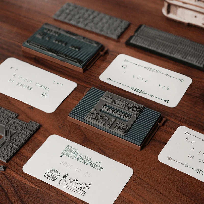 Robotime Rokr Printing Press 3D Puzzle Kit LK602 LED Light