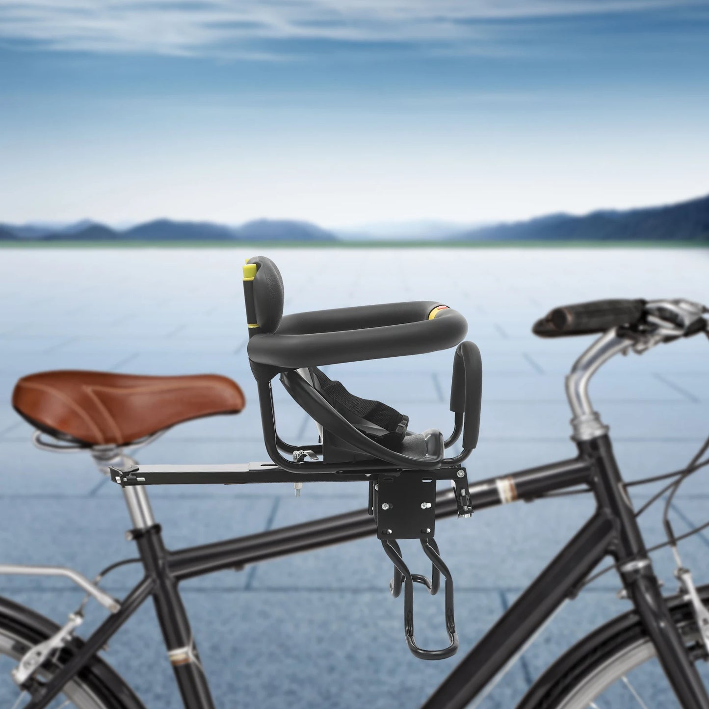 CNCEST Front Mounted Child Bike Seat For Mountain Bikes 35kg