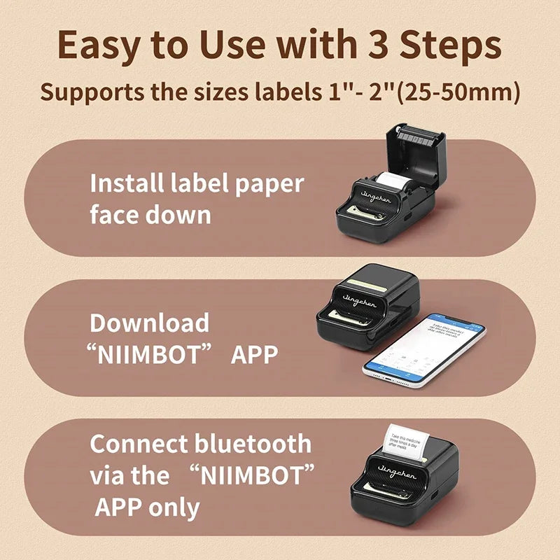 NiiMbot Mini Portable Bluetooth Label Printer for Stickers