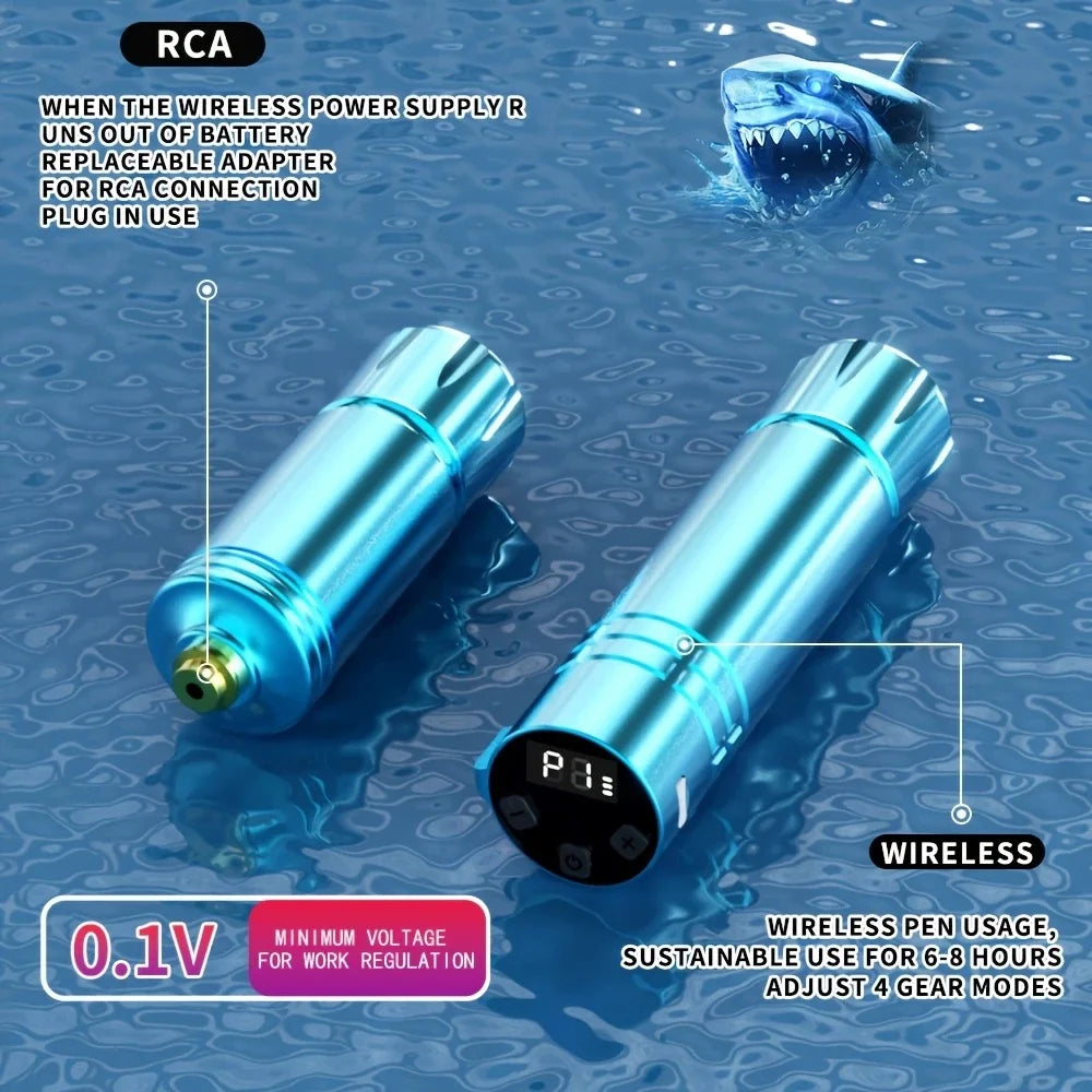 Gold Plume Tattoo Gun Kit Classy Complete Kit With 1500mAh