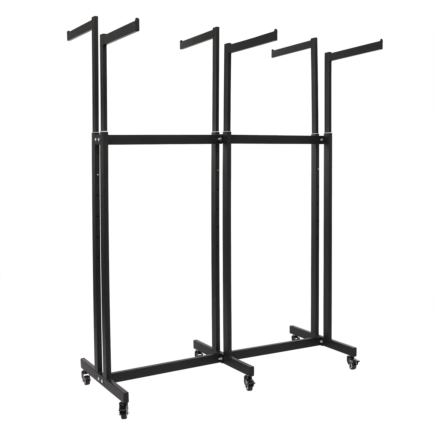 Bymaocar Garment Rack With Wheels Adjustable Six Arm