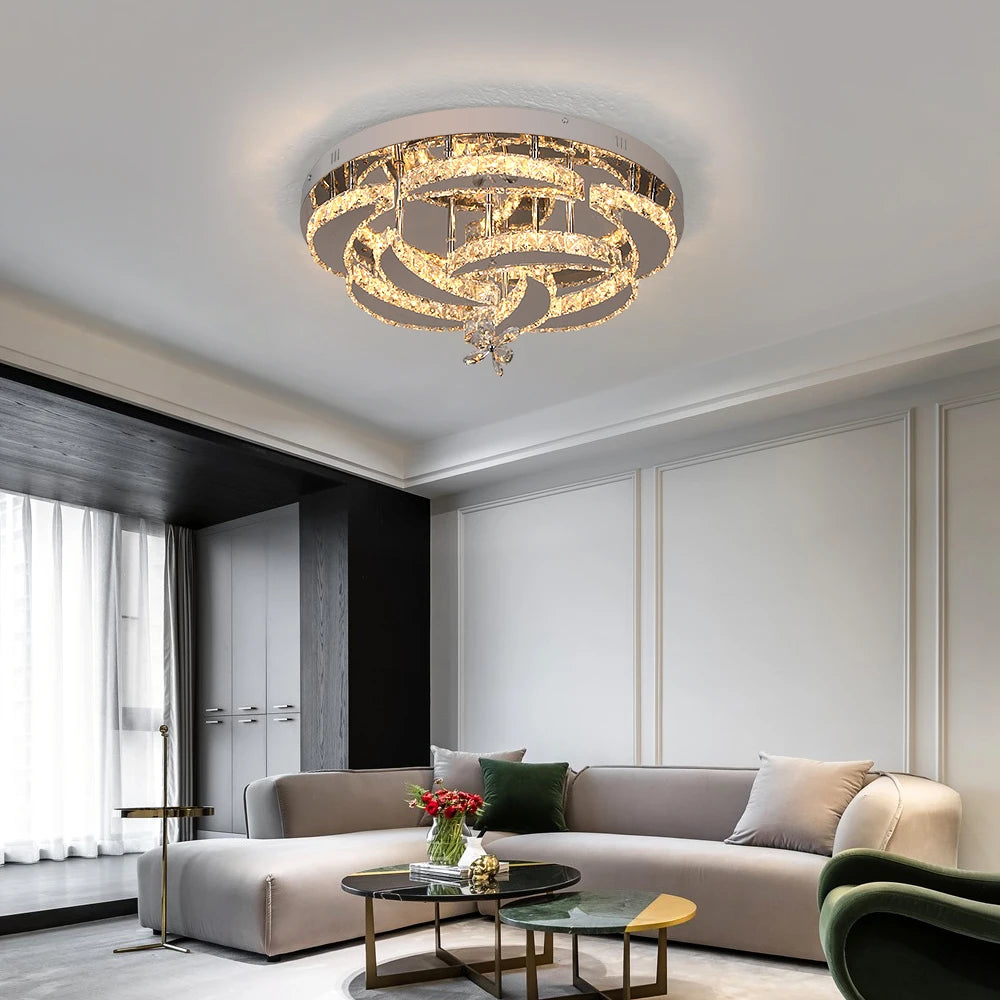 VETRULUS Modern Crystal Chandelier LED Pendant Light