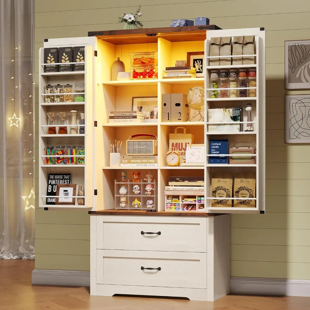 Charge Freestanding Kitchen Storage Cabinet With Drawer