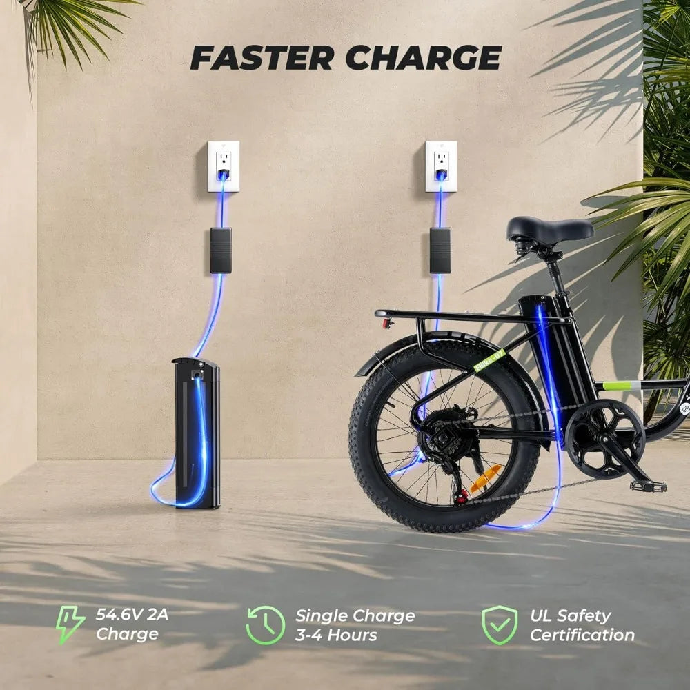 U7 Electric Bike For Adults 1000W Cargo 55 Mile Range