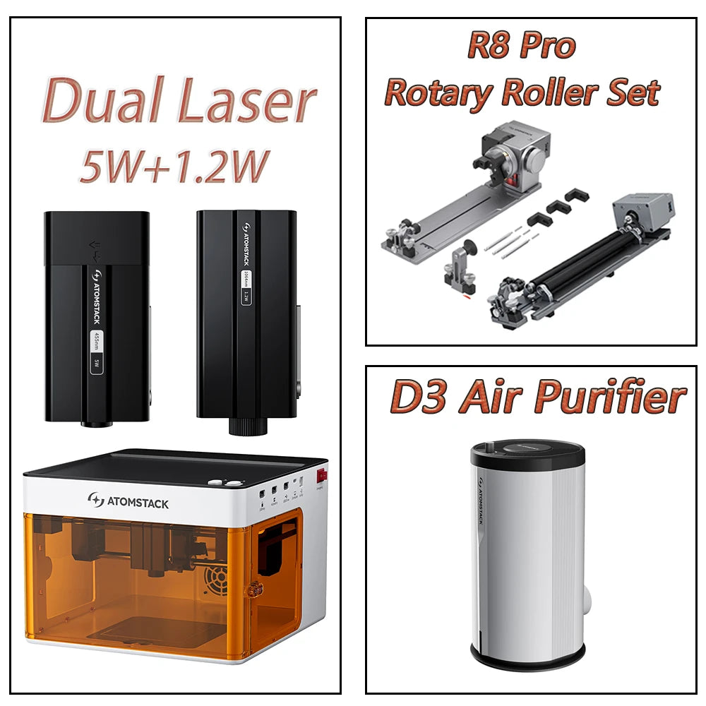 Atomstack P1 Mini Portable Laser Engraver 5W Bluetooth