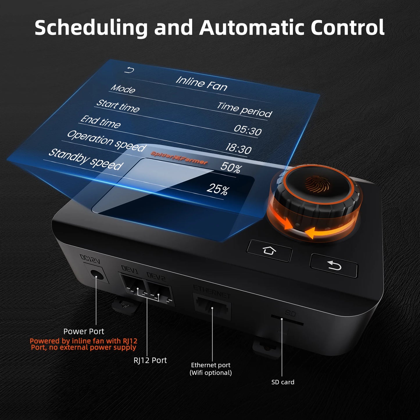 Spider Farmer Inline Fan Kit With GGS Controller Grow Tent