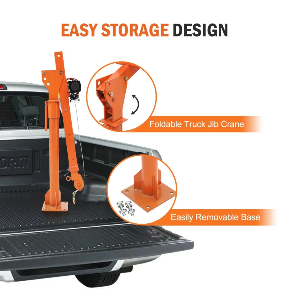 HiMISSH Truck Crane Hoist Winch 1100LB Electric Dolly