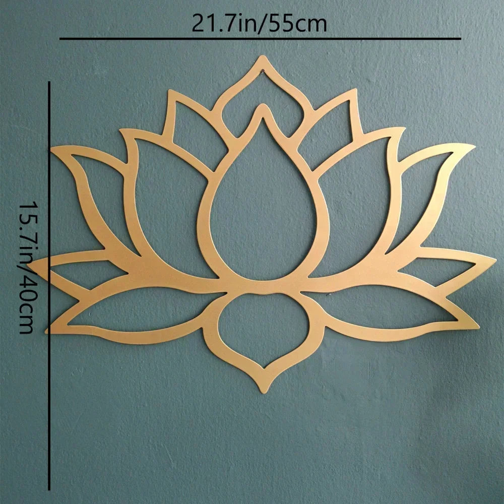 CIFBUY Lotus Metal Wall Art Exquisite Lotus Flower Decor