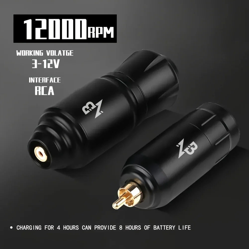 Gold Plume Wireless Tattoo Gun Kit With Power Supply