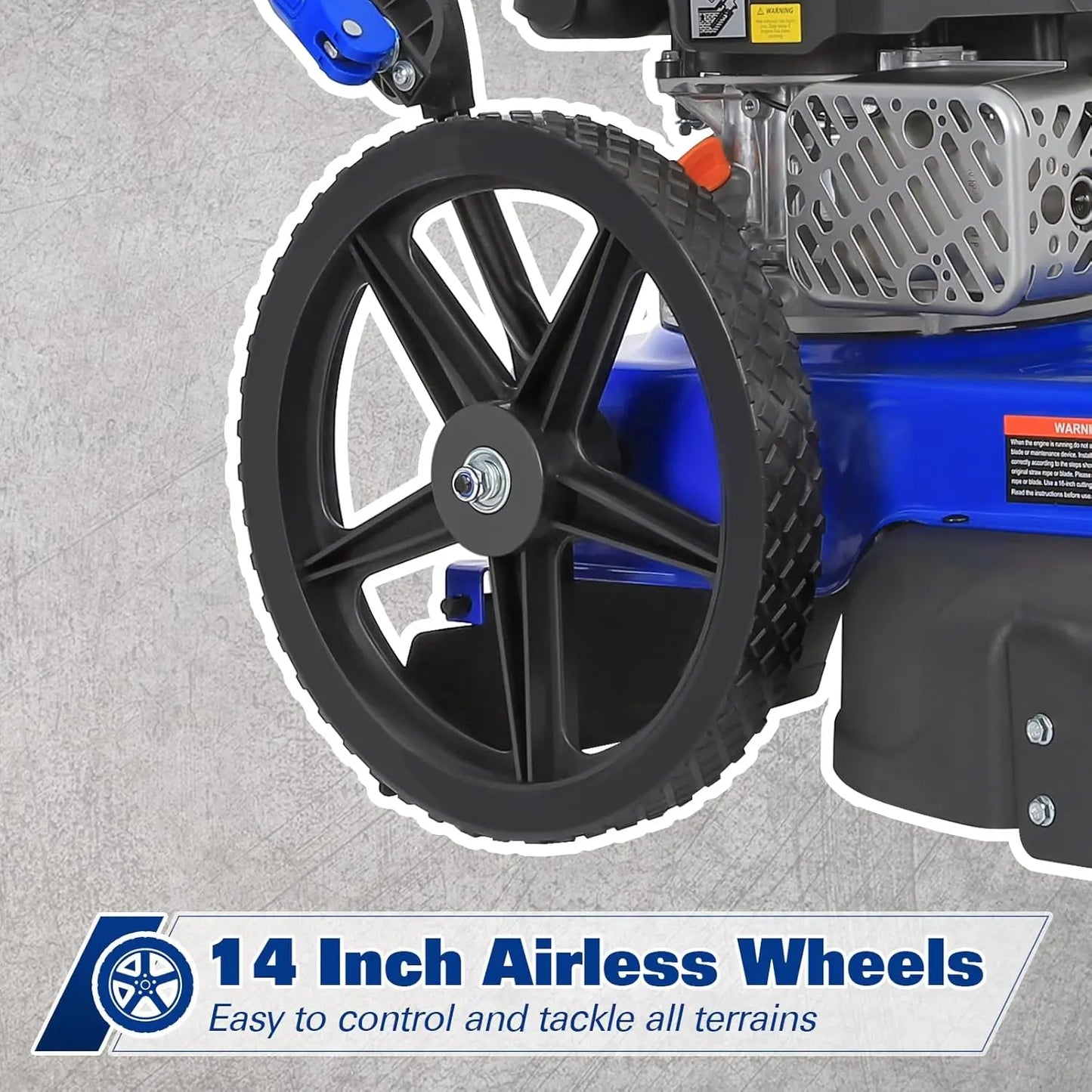 XMSJ Walk Behind String Trimmer 170cc Gas Lawn Mower