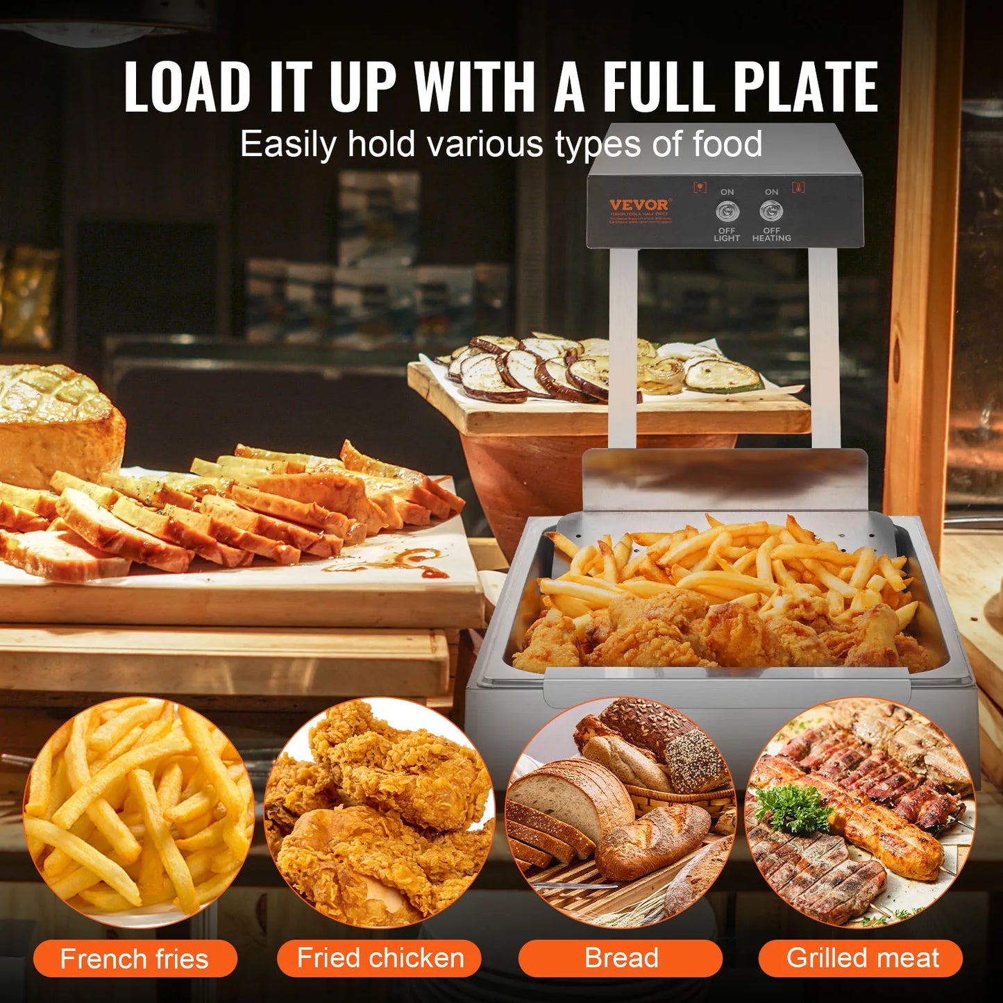 Succebuy French Fry Warmer Countertop Fries 104 122 F