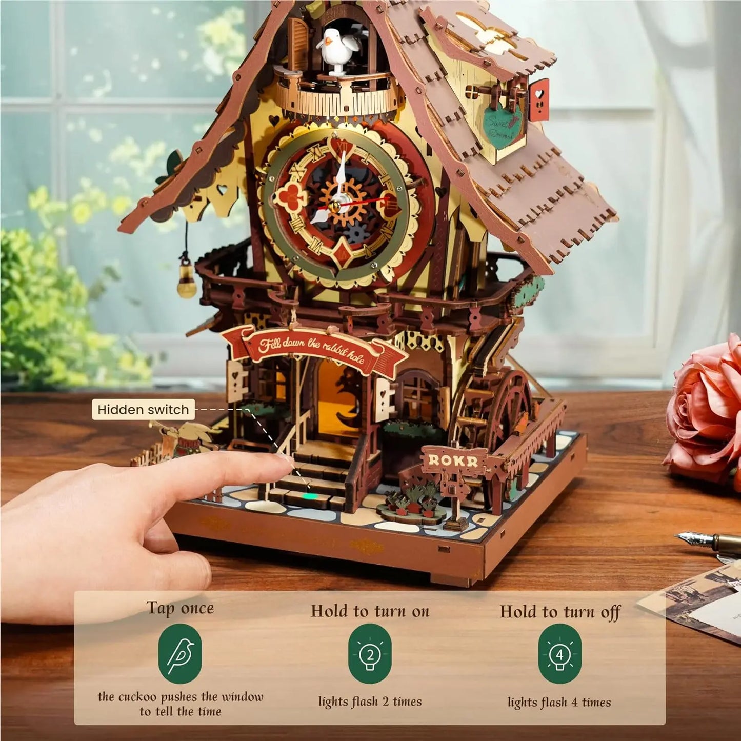 Robotime Rokr Cuckoo Clock Kit Black Forest 3D Puzzle