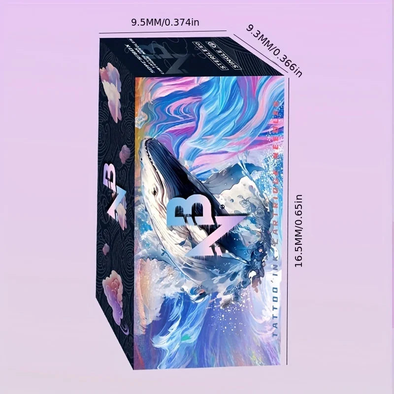 50 Pcs Disposable Tattoo Cartridge Needle Set Round Liner