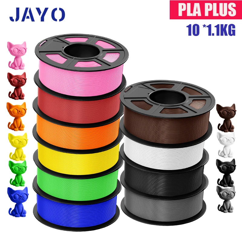 JAYO PLA Plus Filament 10 Rolls High Speed Matte 3D