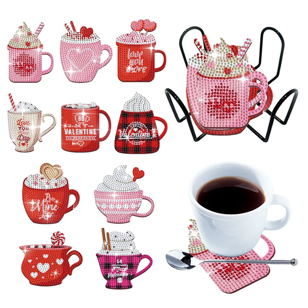 Frame Diamond Painting Coaster Kit Sunflower Mandala Set