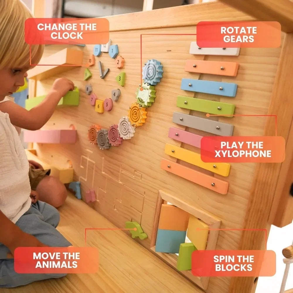 Alpine Wooden Jungle Gym Indoor Swing For Toddlers And Children