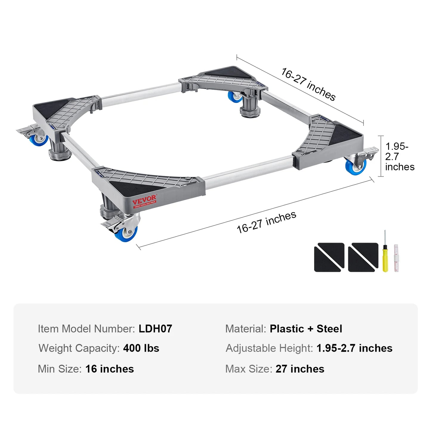 SucceBuy 400 Lbs Mini Fridge Stand Mover With Locking Wheels