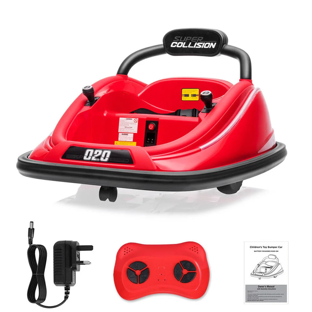 Electric Kids Ride On Car Bumper 360 Spin Vehicle Remote
