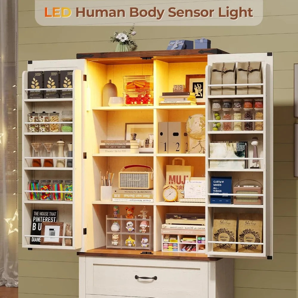 Charge Freestanding Kitchen Storage Cabinet With Drawer