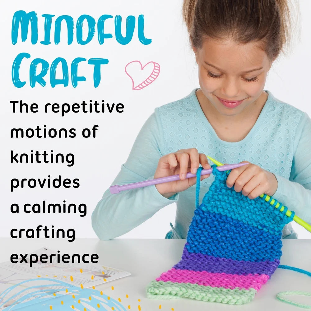 XMSJ Knitting Kit For Kids 9 12 Unisex Scarf Craft