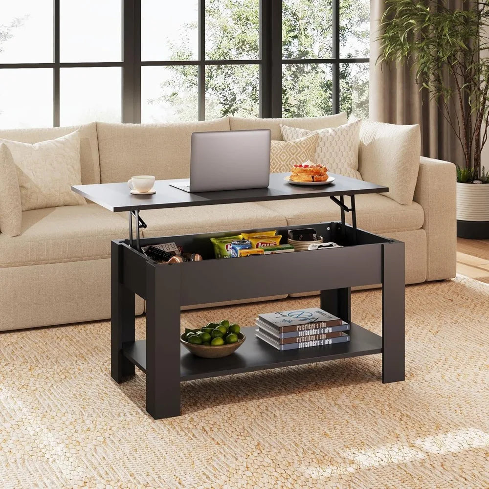 Lift Top Coffee Table With Hidden Compartment And Storage