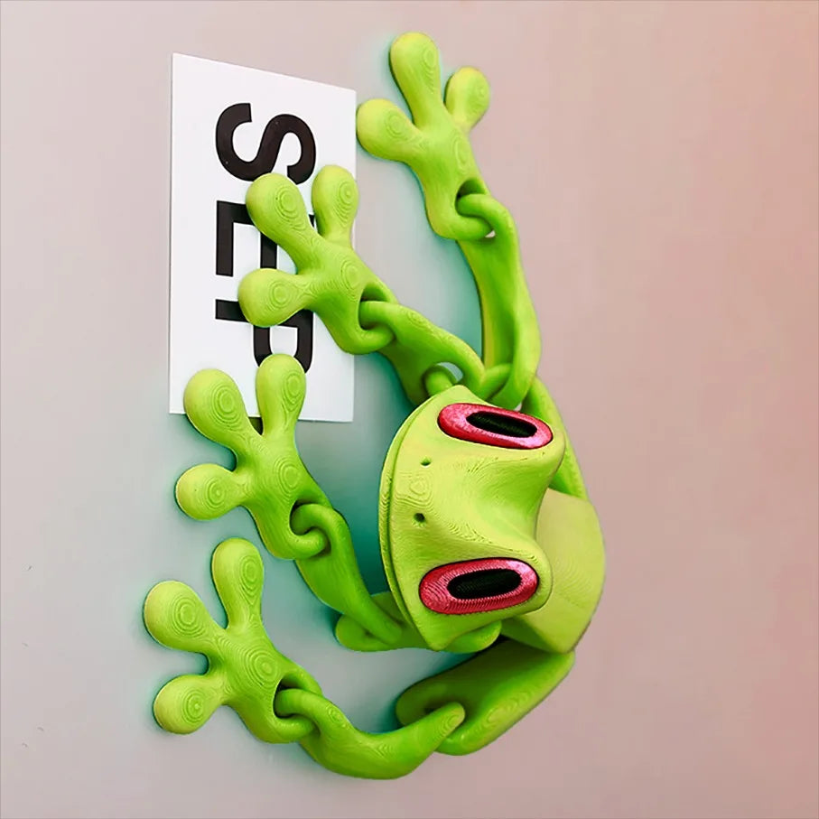 High-concerned 3D Frog Refrigerator Magnets Whiteboard Sticker