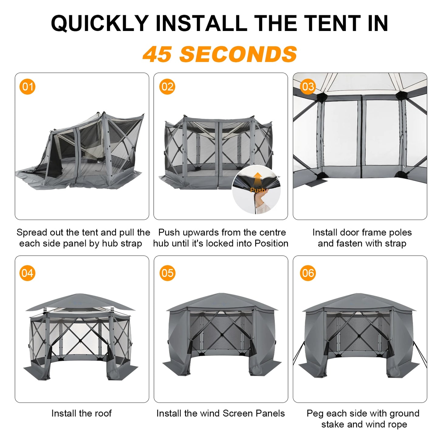 COBIZI Pop Up Gazebo Screen Tent For Outdoor Camping
