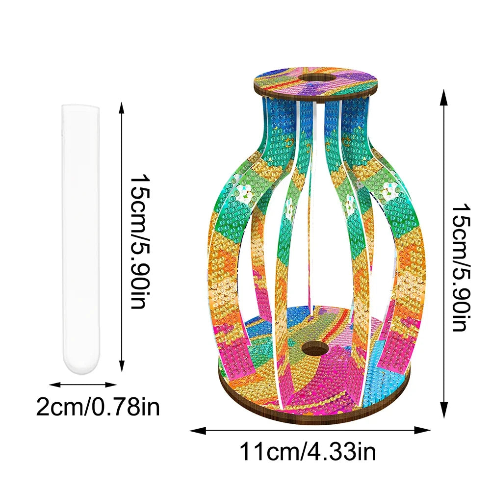 Alloet Wooden Diamond Mosaic Vase Kit For Beginners