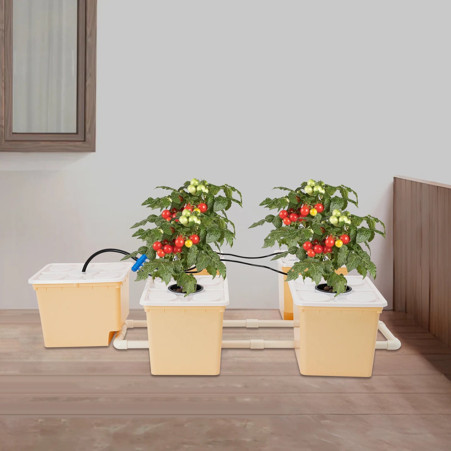 110V Submerged Pump With Buckets Lids Net Cups Pebbles