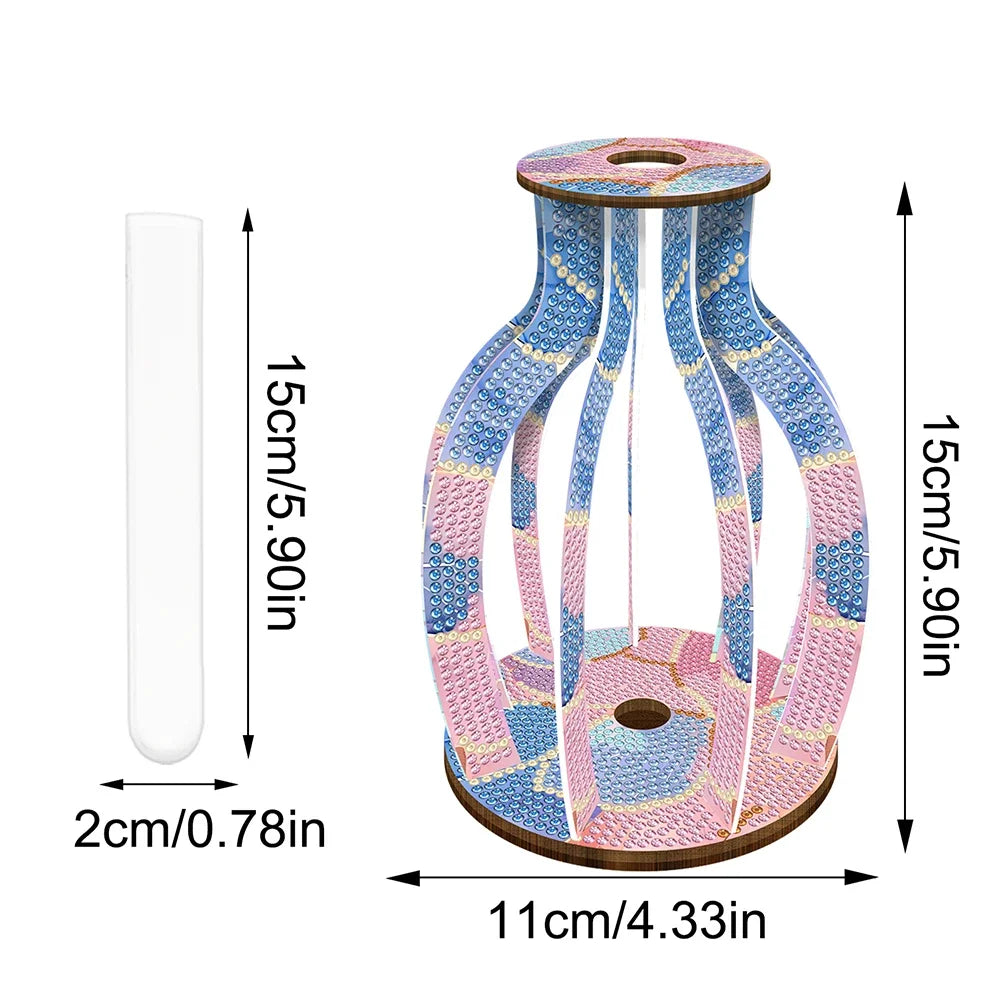 Alloet Wooden Diamond Mosaic Vase Kit For Beginners