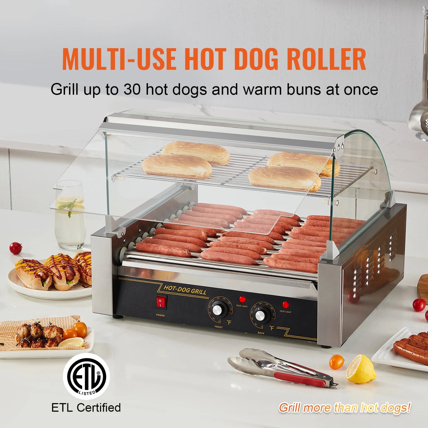 SucceBuy Hot Dog Roller Machine 5 7 11 Rods Sausage Grill