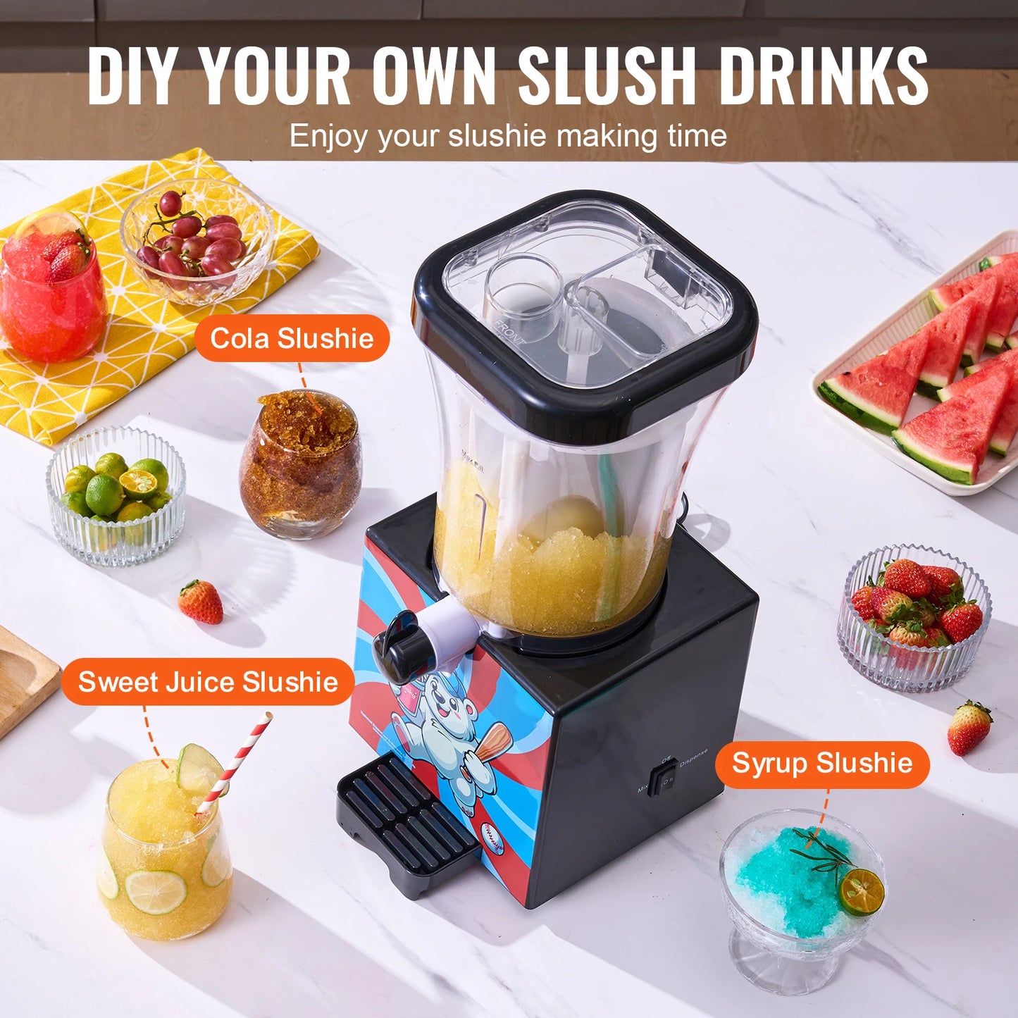 VEVOR Slushy Machine for Home Frozen Drinks and Smoothies
